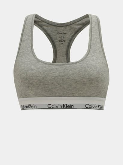 Calvin Klein Sivá melírovaná podprsenka Calvin Klein Underwear