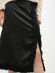 VILA Čierna midi sukňa s krajkou VILA Ellie XS