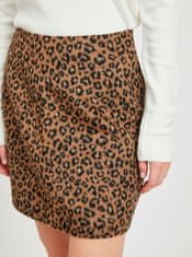 VILA Hnedá sukňa s leopardím vzorom VILA Junila XS