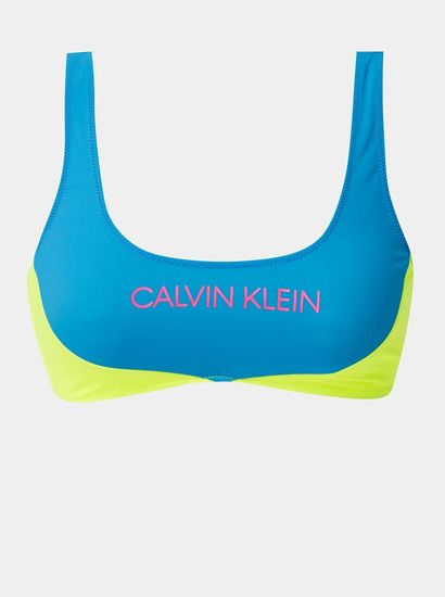 Calvin Klein Žlto-modrý horný diel plaviek Calvin Klein Underwear