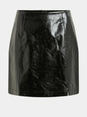 VILA Čierna koženková sukňa VILA XS