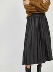 VILA Čierna plisovaná midi sukňa VILA XS