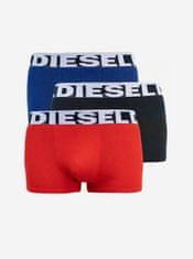 Diesel Sada tří pánských boxerek v červené, černé a modré barvě Diesel S