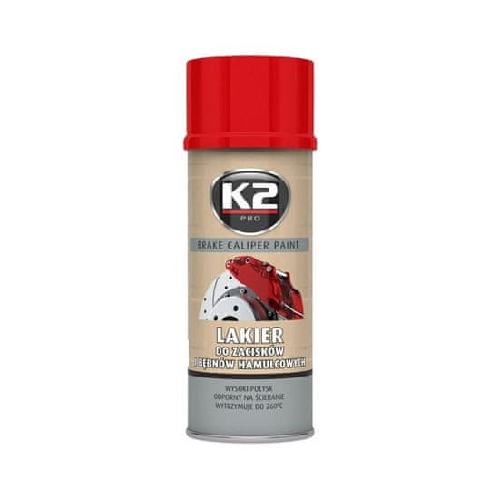 K2 K2 BRAKE CALIPER PAINT 400 ml červená - farba na brzdové strmene a bubny