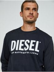 Diesel Pánska čierna mikina Diesel Girk-Ecologo M