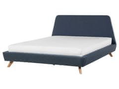 Beliani Čalúnená posteľ 160 x 200 cm modrá VIENNE