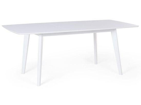 Beliani Rozkladací jedálenský stôl 150/195 x 90 cm biely SANFORD
