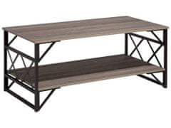 Beliani Konferenčný stolík drevený vzhľad/čierna BOLTON