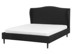 Beliani Čalúnená posteľ 160 x 200 cm čierna COLMAR