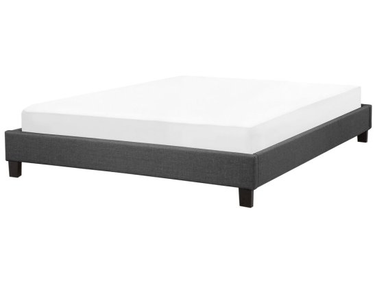Beliani Čalúnená sivá posteľ 180x200cm ROANNE