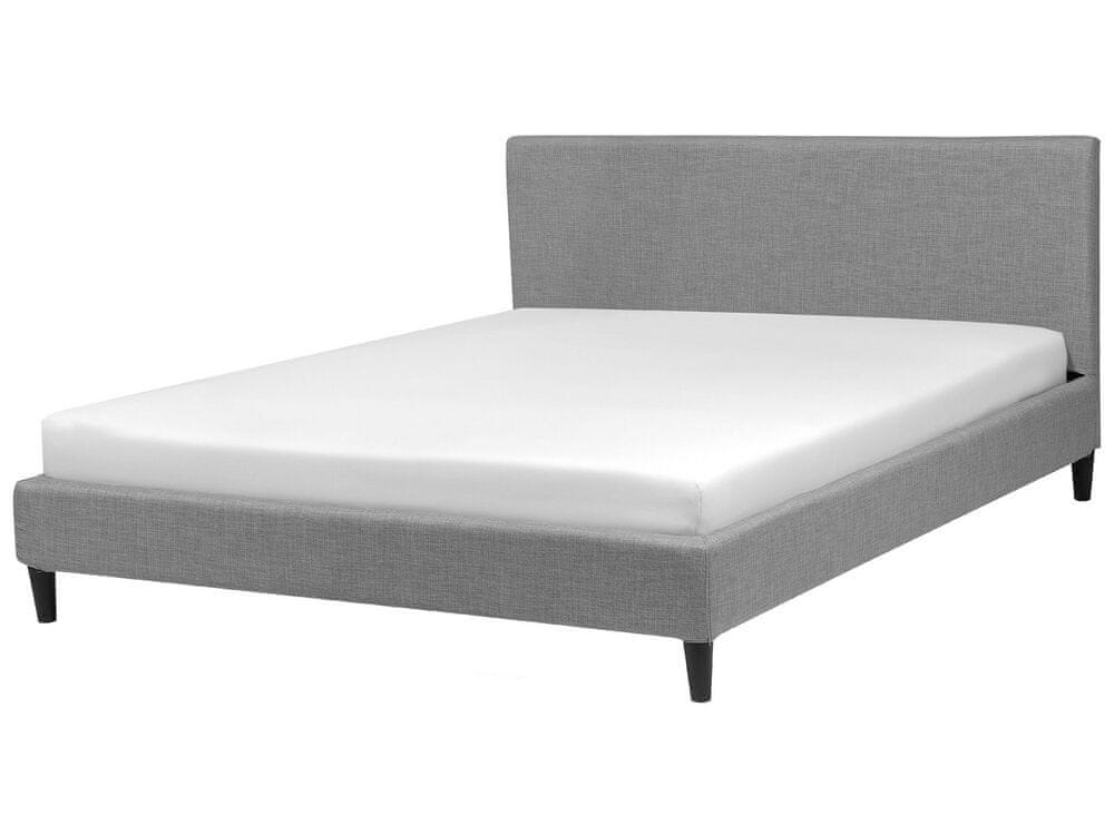 Beliani Čalúnená posteľ 180 x 200 cm sivá FITOU