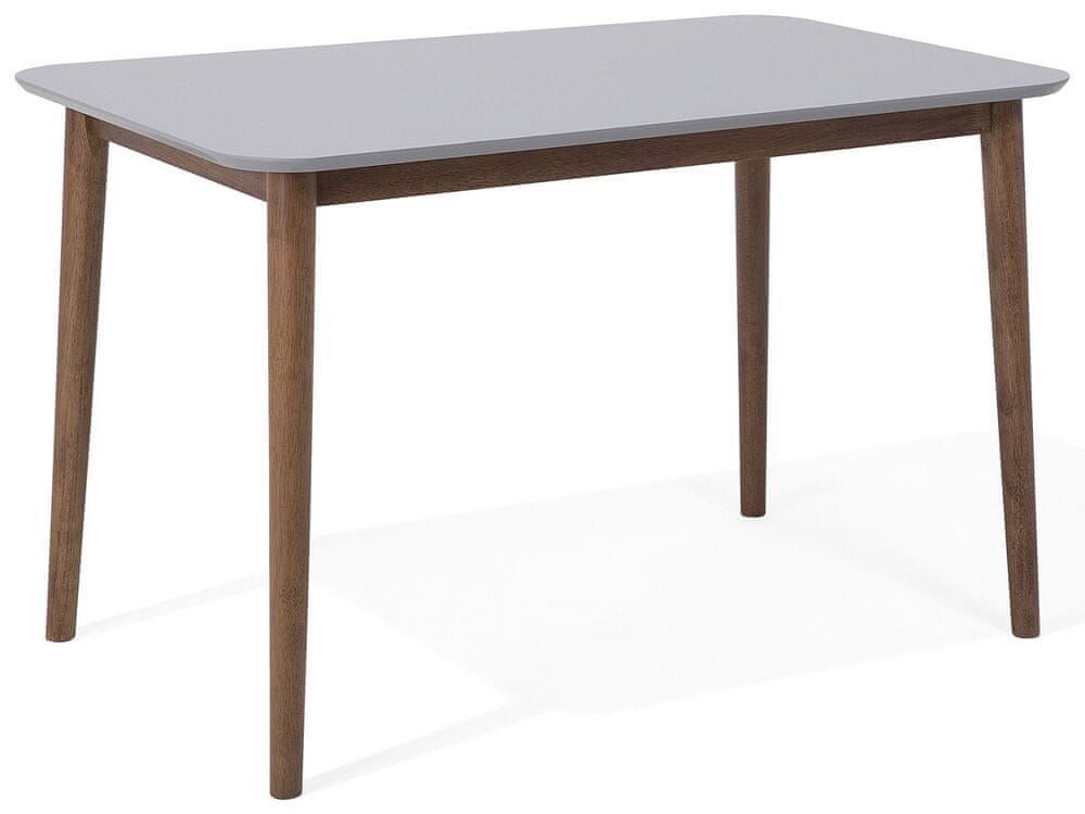 Beliani Drevený jedálenský stôl 118 x 77 cm sivá/tmavé drevo MODESTO