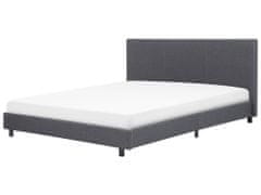 Beliani Čalúnená posteľ sivá 180 x 200 cm ALBI