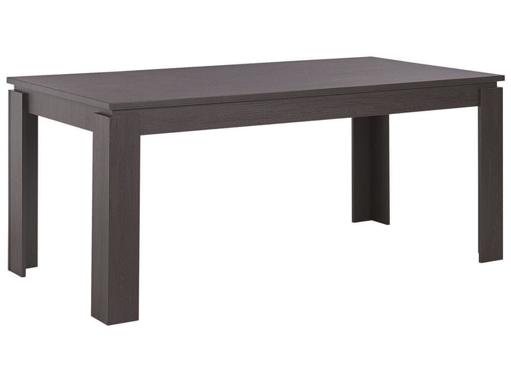 Beliani Jedálenský stôl 180 x 90 cm tmavé drevo VITON