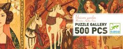 Djeco Panoramatické puzzle Záhrada jednorožcov 500 dielikov