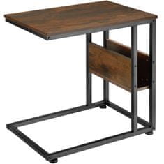 tectake Odkladací stolík Wigan 55x36,5x60cm - Industrial tmavé drevo