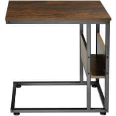 tectake Odkladací stolík Wigan 55x36,5x60cm - Industrial tmavé drevo
