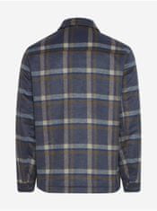 Blend Tmavomodrá ľahká kockovaná košeľová bunda Blend XL