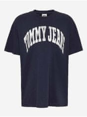 Tommy Jeans Tmavomodré dámske vzorované dlhé tričko Tommy Jeans M