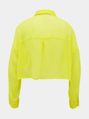 Noisy May Neonovo žltá krátka priesvitná košeľa Noisy May Neno M