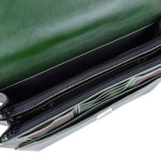 VegaLM Luxusná kožená pracovná aktovka v zelenej farbe (Limitovaná edícia)