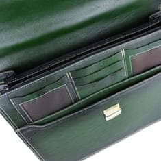 VegaLM Luxusná kožená pracovná aktovka v zelenej farbe (Limitovaná edícia)