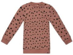 KokoNoko dievčenské mikinové šaty s bodkami z bio bavlny XKB0906 ružová 74/80