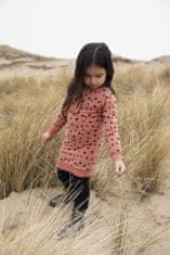 KokoNoko dievčenské mikinové šaty s bodkami z bio bavlny XKB0906 ružová 74/80