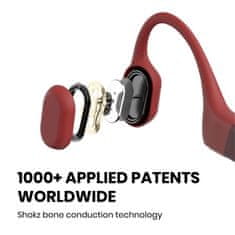 OpenRun Bluetooth slúchadlá pred uši, červená