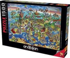 AnaTolian Puzzle Európsky svet 1500 dielikov