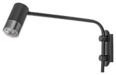 Rabalux ZIRCON nástenné bodové svietidlo max. 1x5W | GU10 - čierna, strieborná