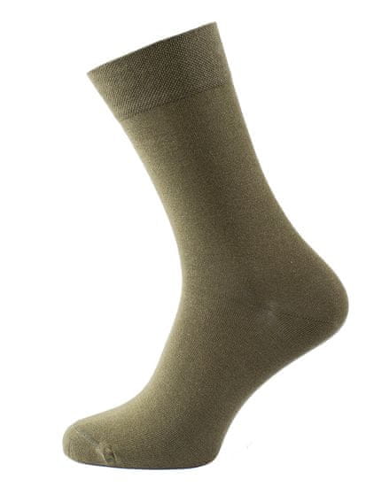 Zapana Pánske jednofarebné ponožky Ruben khaki