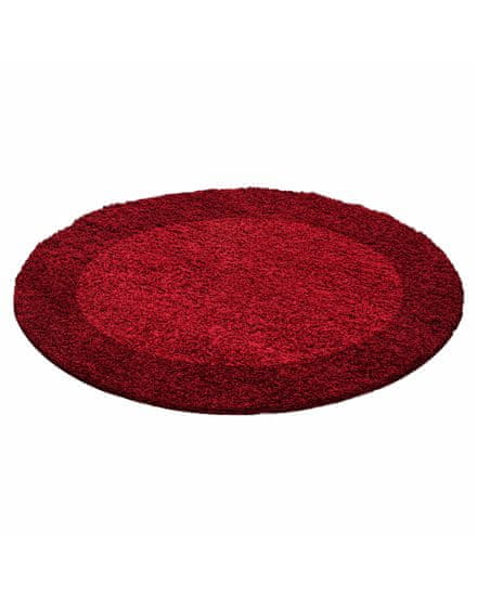 Ayyildiz Kusový koberec Life Shaggy 1503 red kruh