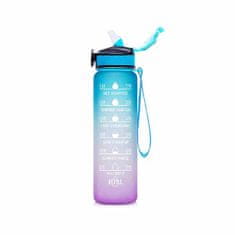 Netscroll Zostaňte Hydratovaní a Motivovaní: 1L Inšpiratívna Fľaša na Vodu s Časovými Značkami a Povzbudzujúcimi Frázami - Váš Denný Partner pre Hydratáciu! (1000 ml), MotivationalBottle