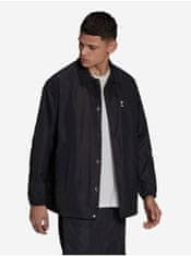 Adidas Čierna pánska vzorovaná košeľová ľahká bunda adidas Originals Coach Jacket XL