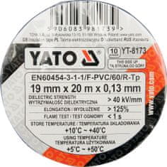 YATO Páska izolačná 19 x 0,13 mm x 20 m farebná 10 ks