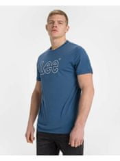 Lee Modré pánske tričko Lee Wobbly Logo S