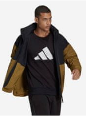 Adidas Hnedo-čierna pánska ľahká bunda s kapucou adidas Performance Urban Rain.rdy XL