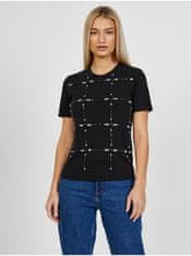 Liu Jo Čierne dámske vzorované tričko Liu Jo XL
