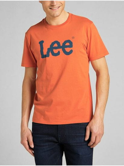 Lee Oranžové pánske tričko Lee Wobbly