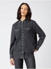 Wrangler Čierna dámska rifľová košeľa Wrangler Heritage XS
