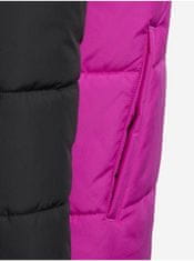 Adidas Čierno-ružová dievčenská prešívaná bunda adidas Performance 128