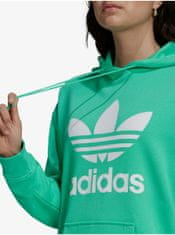 Adidas Zelená dámska vzorovaná mikina s kapucou adidas Originals S