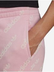 Adidas Ružové dámske vzorované tepláky adidas Originals M