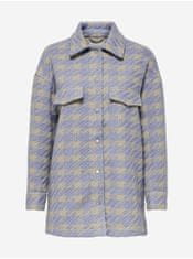 ONLY Béžovo-fialová kockovaná košeľová bunda ONLY Johanna S
