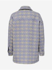 ONLY Béžovo-fialová kockovaná košeľová bunda ONLY Johanna S