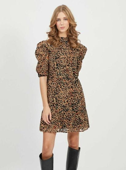 .OBJECT Hnedé šaty s leopardím vzorom .OBJECT