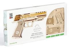 UGEARS 3D drevené puzzle Pištoľ Wolf-01 62 dielikov