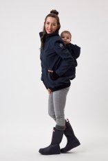 fun2bemum Tehotenská softshellová bunda Everest 6v1 na nosenie detí, Navy veľ. M