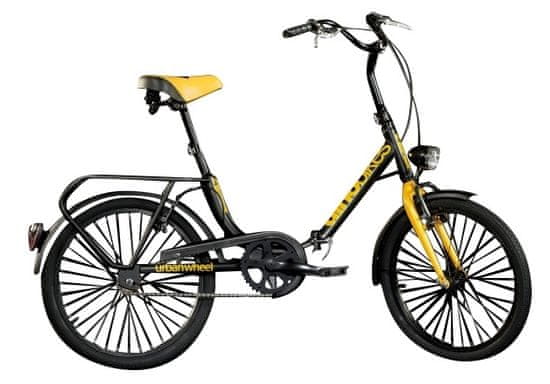 DINO Urbanwheel skladací bicykel 20 palcový, čierno žltý